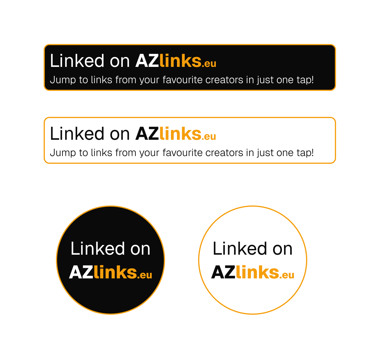 Preview collage of all AZlinks stickers
